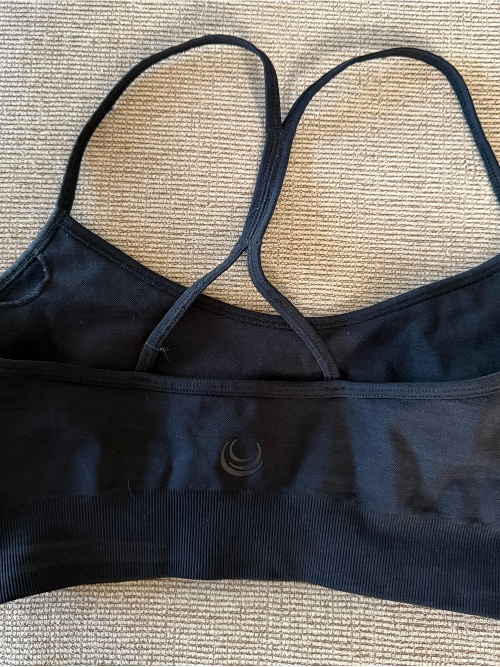 Black Strappy Women's Sports Bra